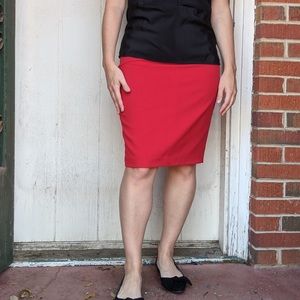CALVIN KLEIN Red Pencil Skirt